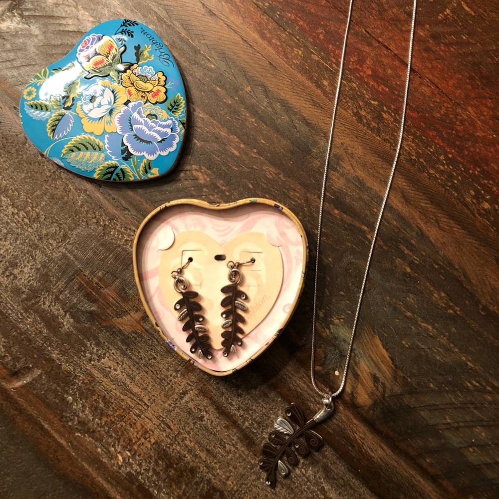 Brighton fern jewelry set